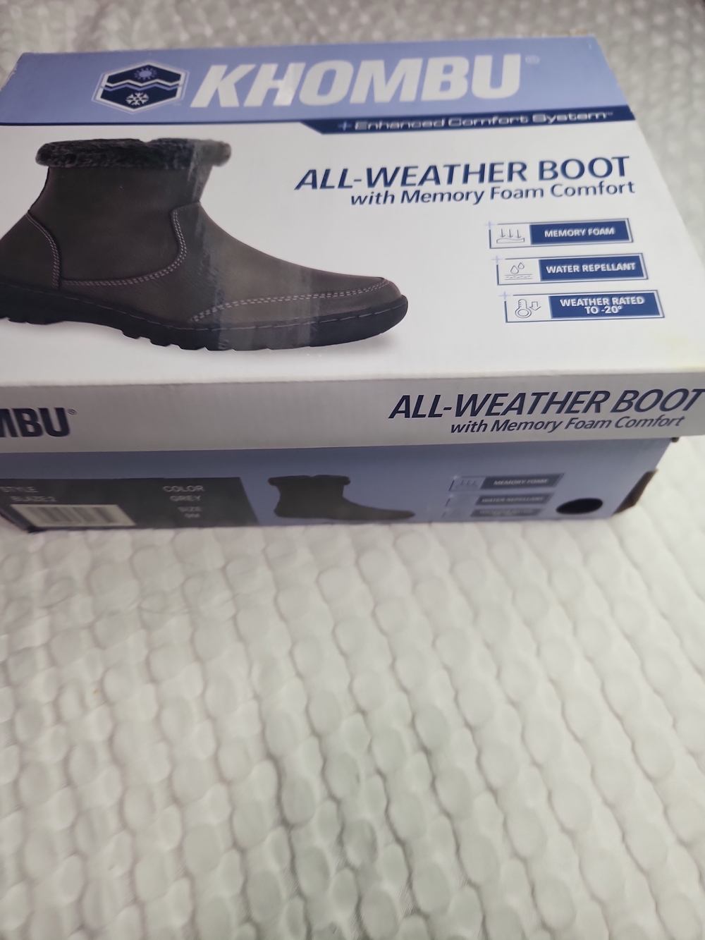 Khombu All-Weather Boot - Gray Sz 9